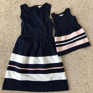 Mommy and me matching dresses.